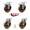 Service Caster 5 Inch High Temp Phenolic Wheel Swivel Top Plate Caster Total Lock Brakes, 2PK SCC-TTL20S514-PHSHT-2-S-2 - alternate 6